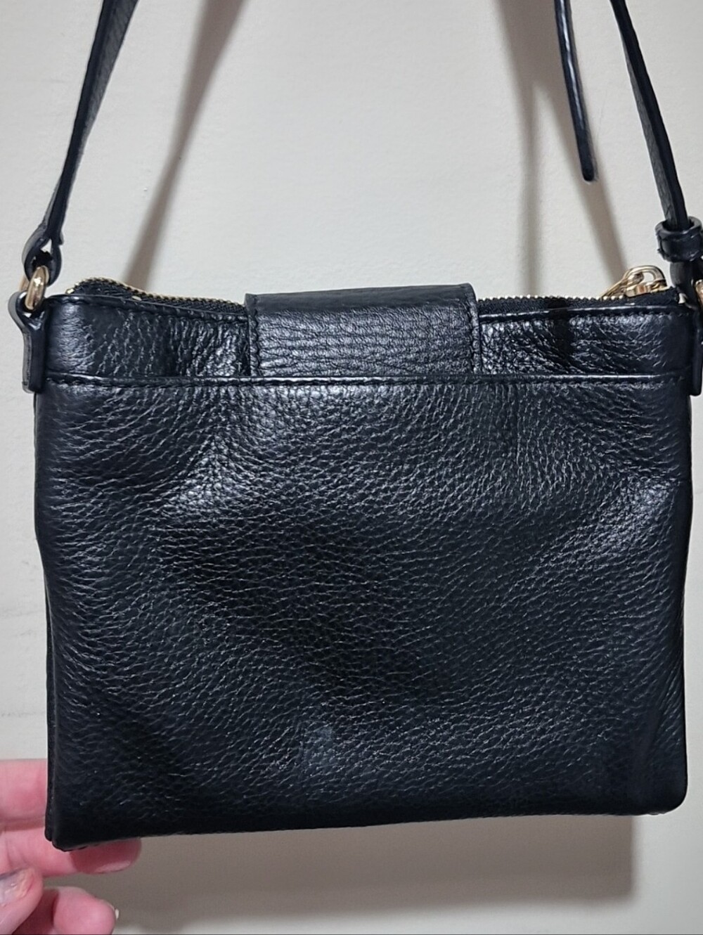 Black Leather Crossbody - Picture 4 of 9